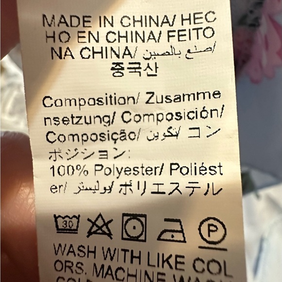 SHEIN curve Floral Strapless Halter top- Pink and Blue Size 4xl - Picture 3 of 4